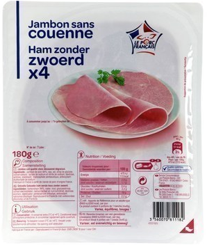 Jambon sans couenne 180 g