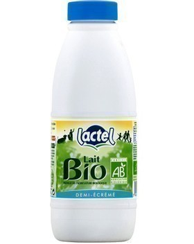 Lait demi-crm UHT Bio 1L