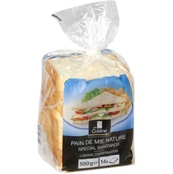 Pain de mie nature spcial sandwich 550 g