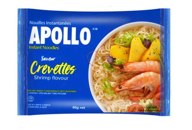 Nouilles instantanes saveur crevettes APOLLO 85g