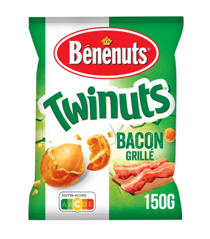 Cacahutes enrobes saveur bacon BENENUTS TWINUTS 150g