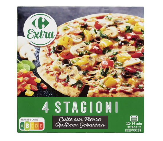 Pizza 4 Stagioni cuite sur pierre 400 g